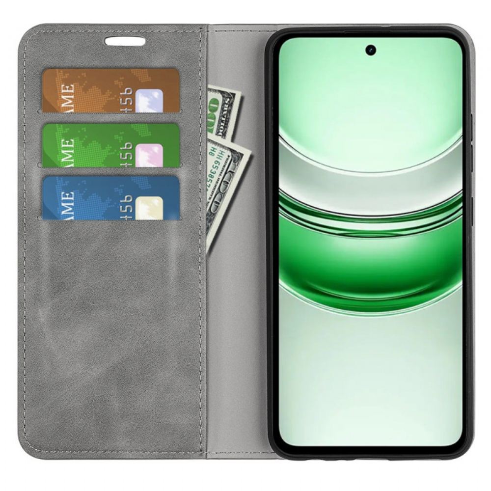 Kožené Pouzdro Realme C71 Šedý Styl