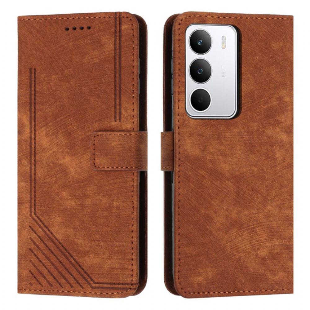 Kožený Kryt Realme C71 Čáry