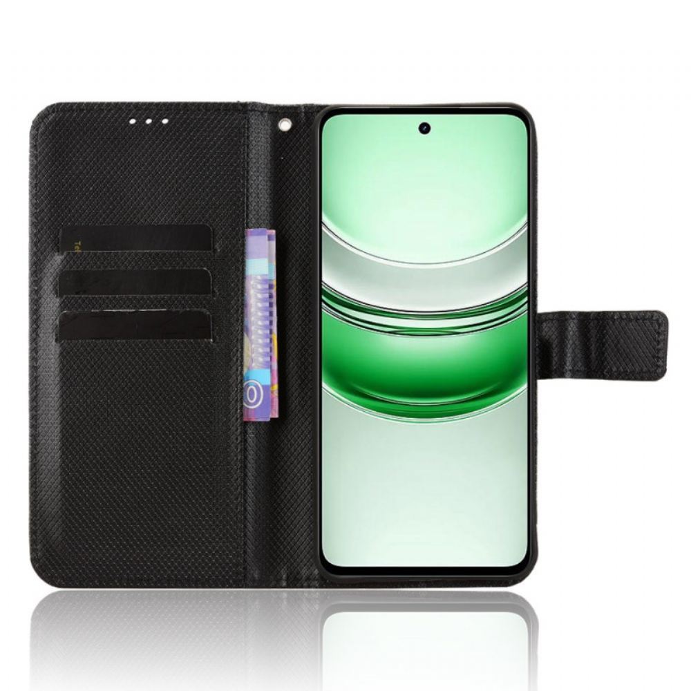 Peněženková Pouzdra Realme C71 Kryty Na Mobil Diamantová Textura