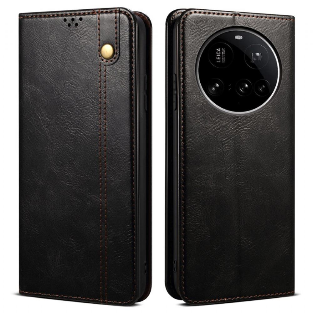 Kožené Pouzdro Folio Xiaomi 15 Ultra Voskovaná Umělá Kůže