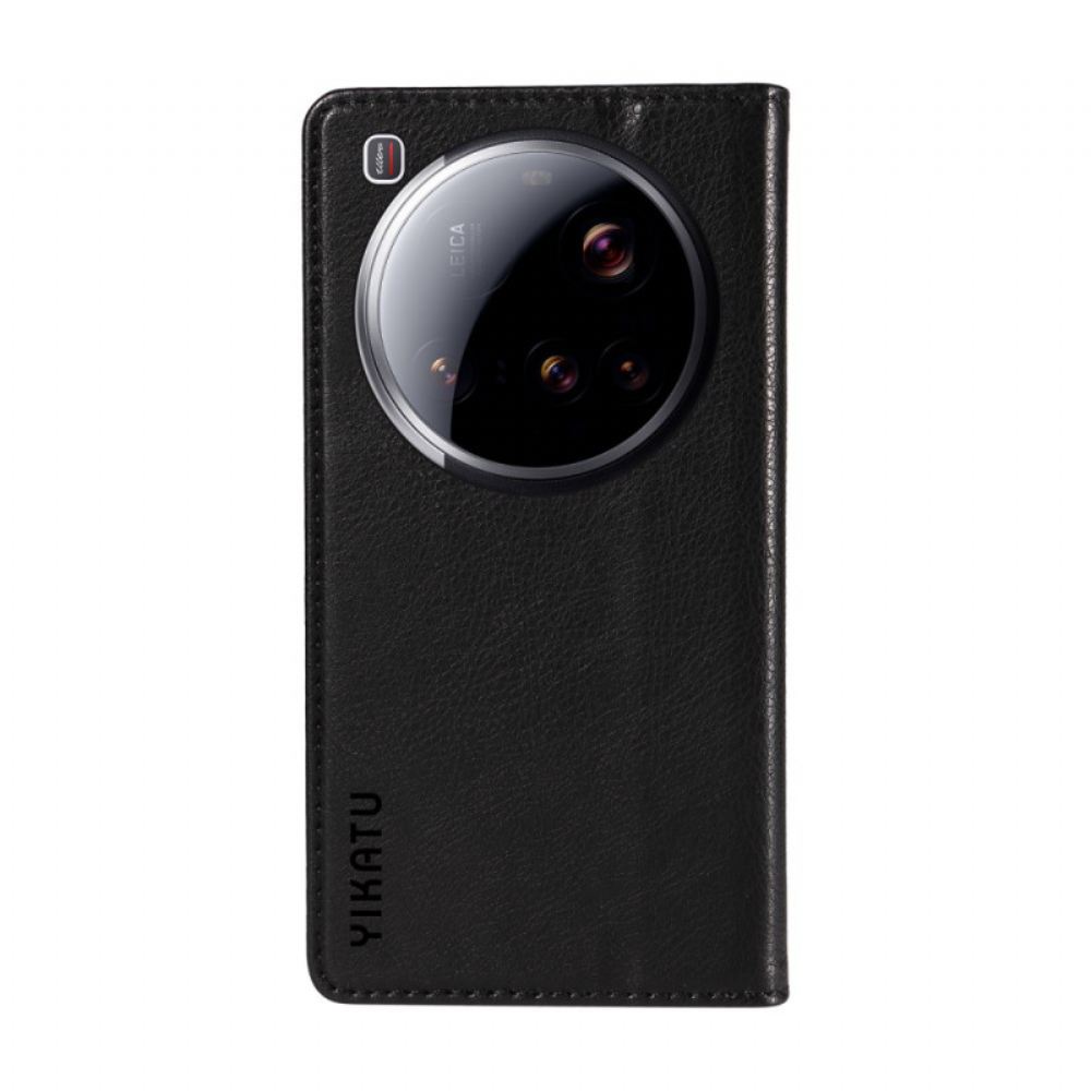 Kožené Pouzdro Folio Xiaomi 15 Ultra Yikatu Liči Umělá Kůže