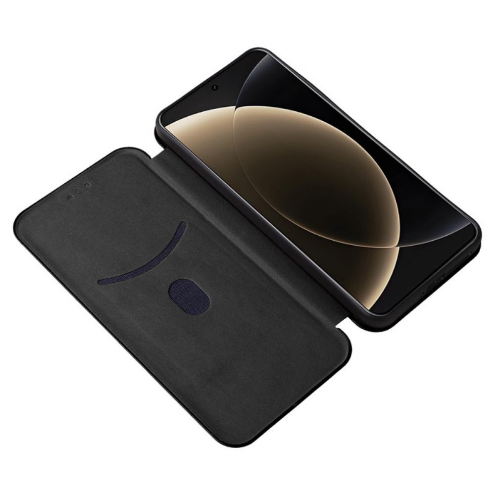 Kožené Pouzdro Xiaomi 15 Ultra Kryty Na Mobil Kartáčované Uhlíkové Vlákno