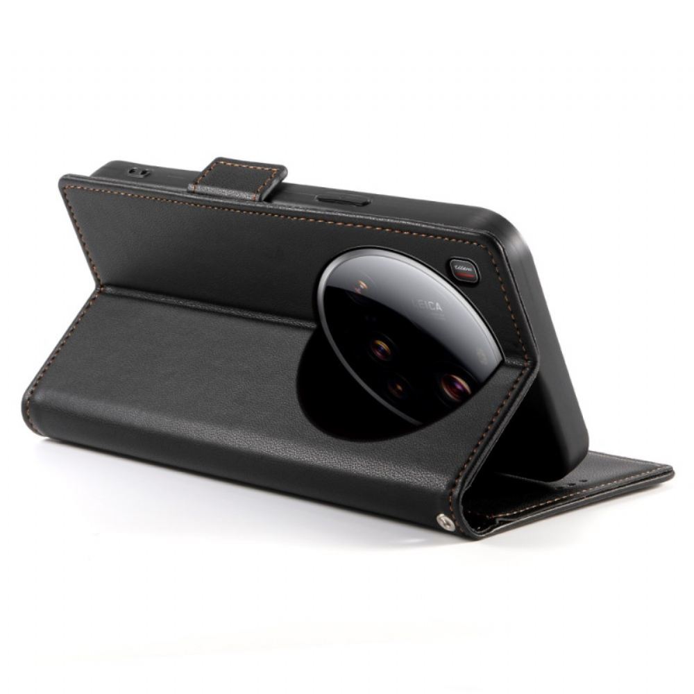 Kožený Kryt Na Xiaomi 15 Ultra Dvojitá Spona