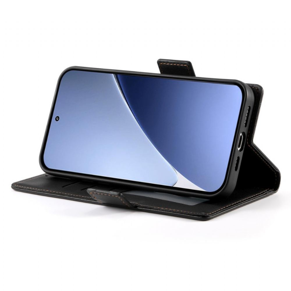 Kožený Kryt Na Xiaomi 15 Ultra Dvojitá Spona