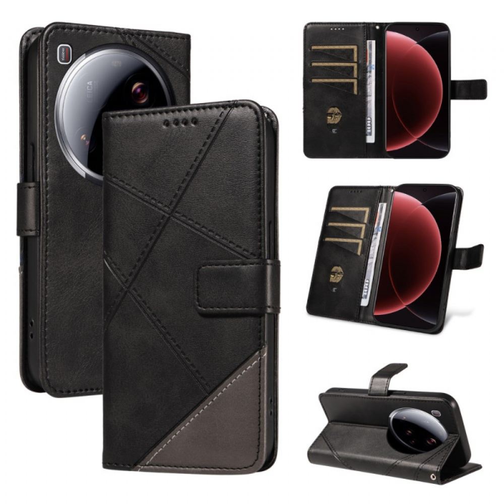 Kožený Kryt Na Xiaomi 15 Ultra Geometrický Design