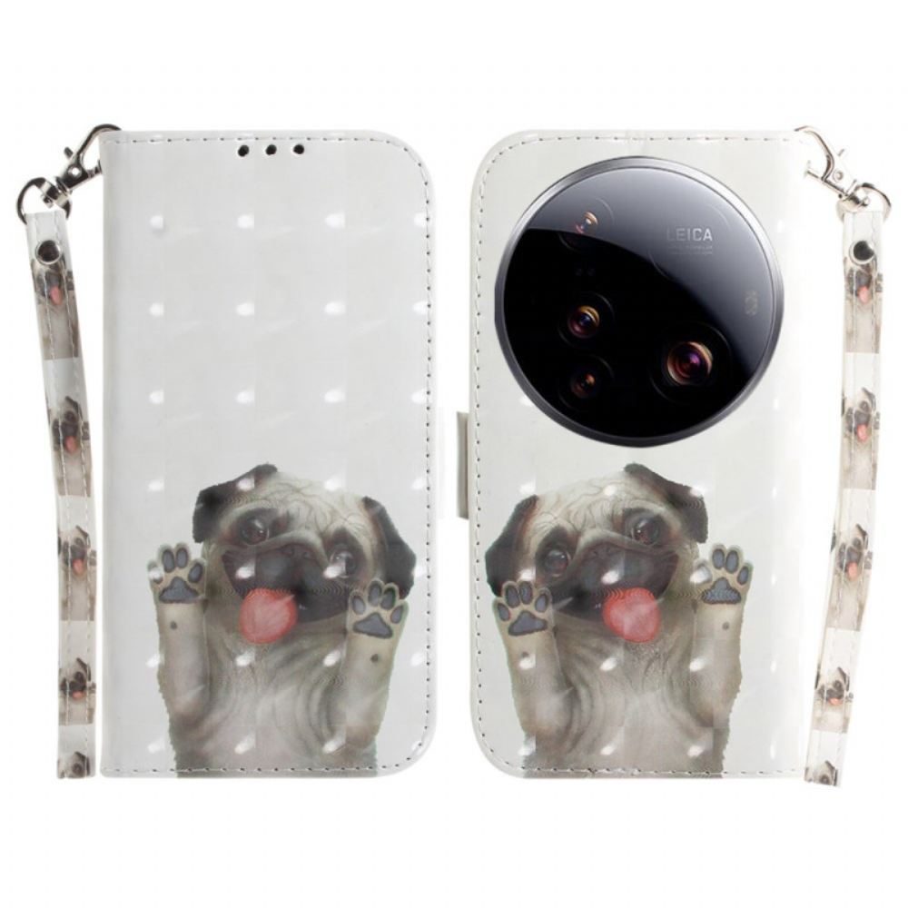 Kožený Kryt Na Xiaomi 15 Ultra Mops Se Šňůrkou