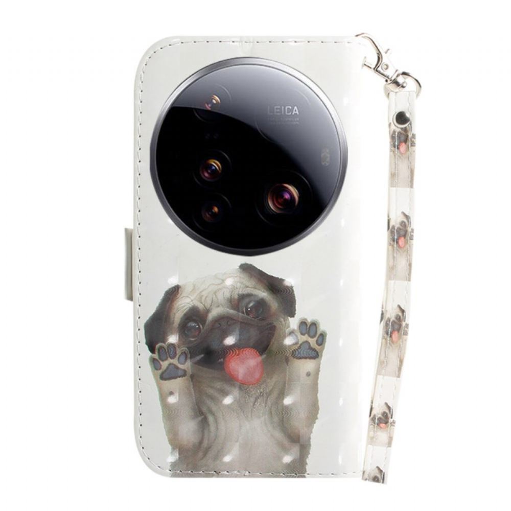 Kožený Kryt Na Xiaomi 15 Ultra Mops Se Šňůrkou