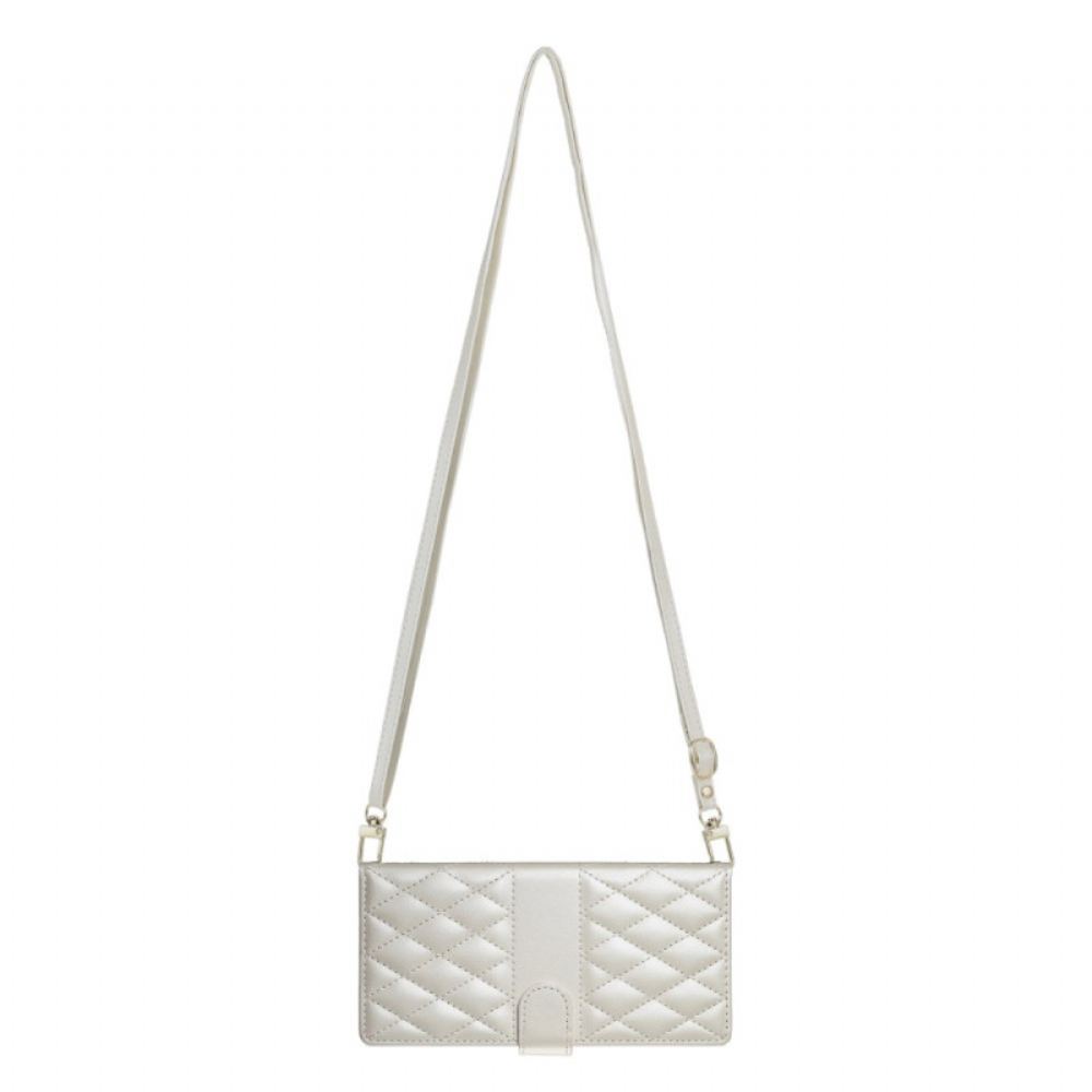 Kožený Kryt Na Xiaomi 15 Ultra Prošívaná S Popruhem A Ramenním Popruhem