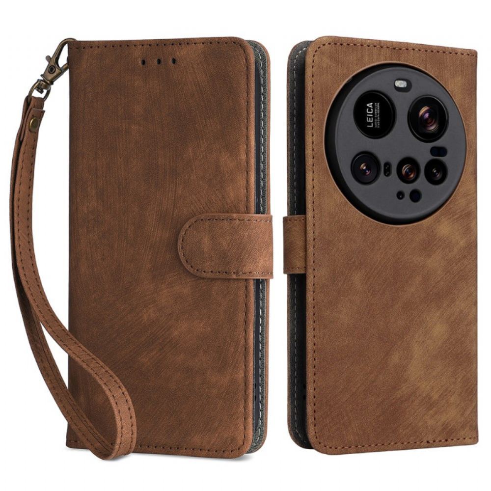 Kožený Kryt Xiaomi 15 Ultra Semišový Efekt Rfid Blokování