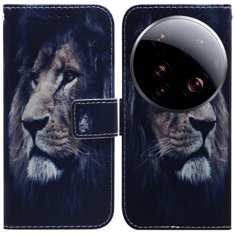 Kožený Kryt Xiaomi 15 Ultra Snící Lev