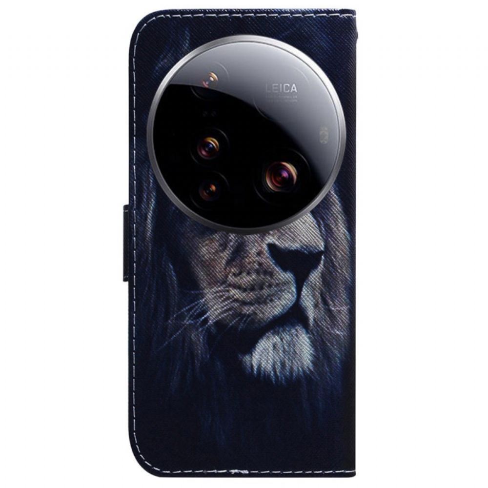 Kožený Kryt Xiaomi 15 Ultra Snící Lev