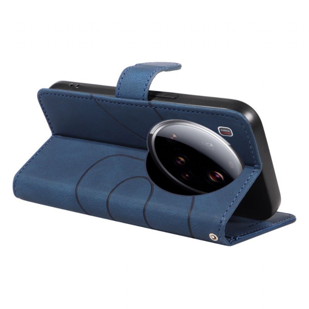 Kožený Kryt Xiaomi 15 Ultra Vlnité Linie