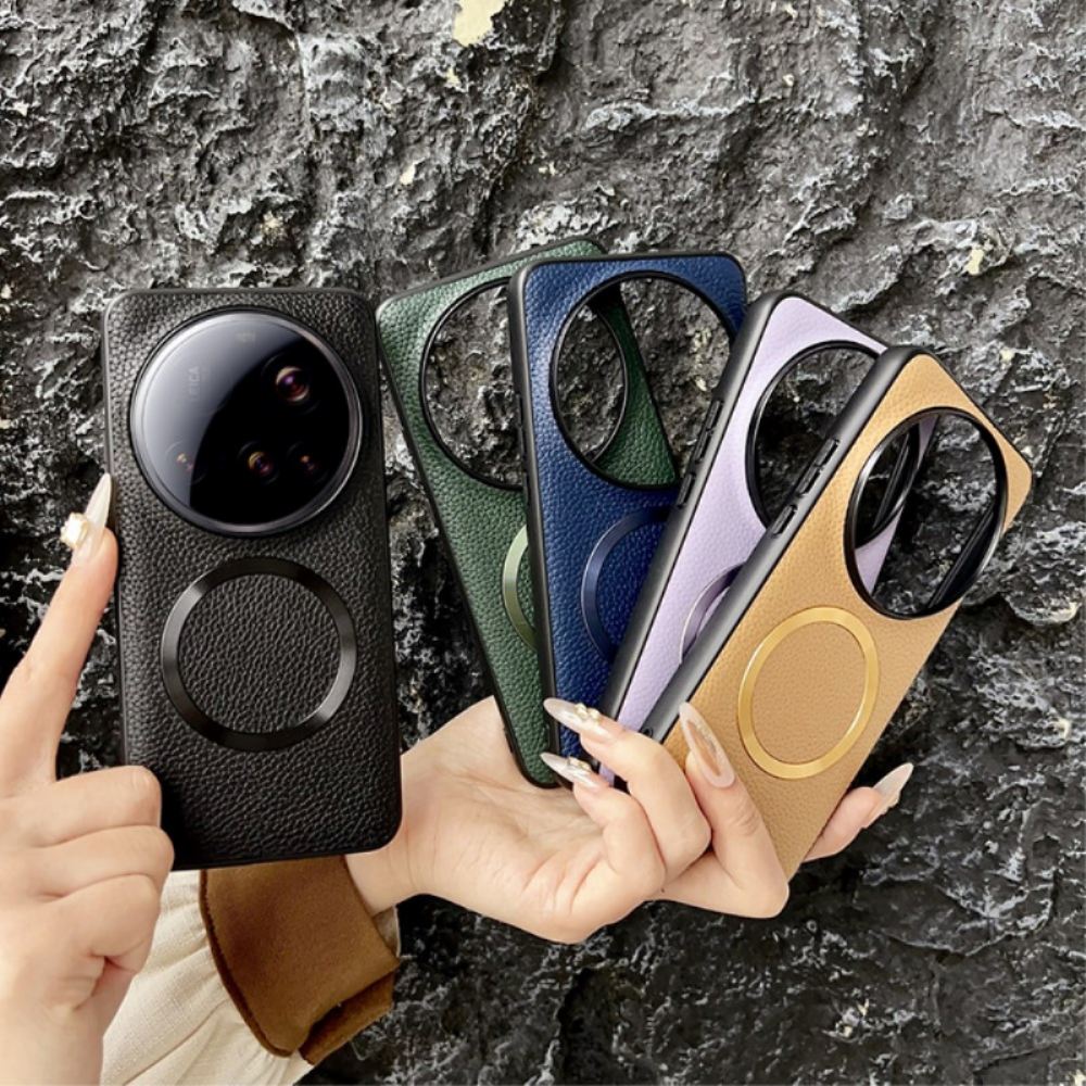 Kryt Xiaomi 15 Ultra Kompatibilní S Kůží Magsafe Lychee