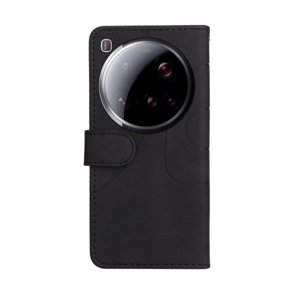 Peněženková Pouzdra Xiaomi 15 Ultra Kryty Na Mobil Dvoubarevné Vlnovky