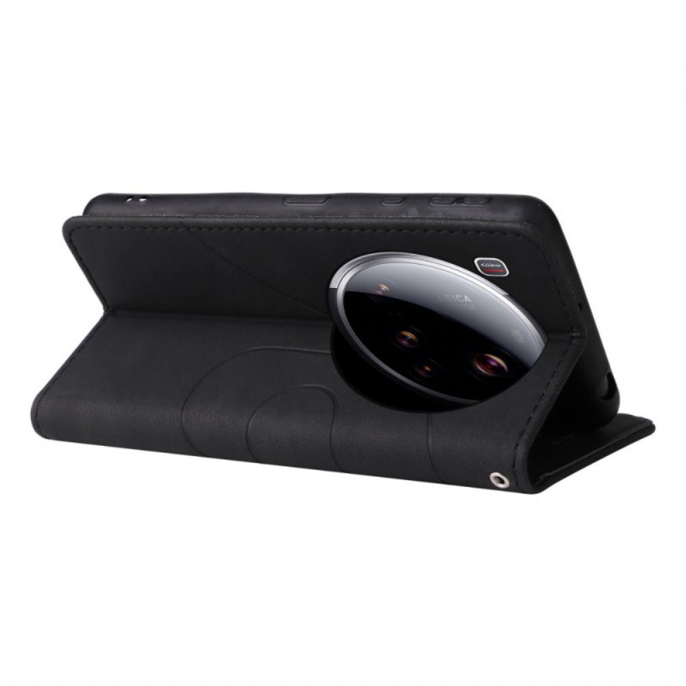 Peněženková Pouzdra Xiaomi 15 Ultra Kryty Na Mobil Dvoubarevné Vlnovky