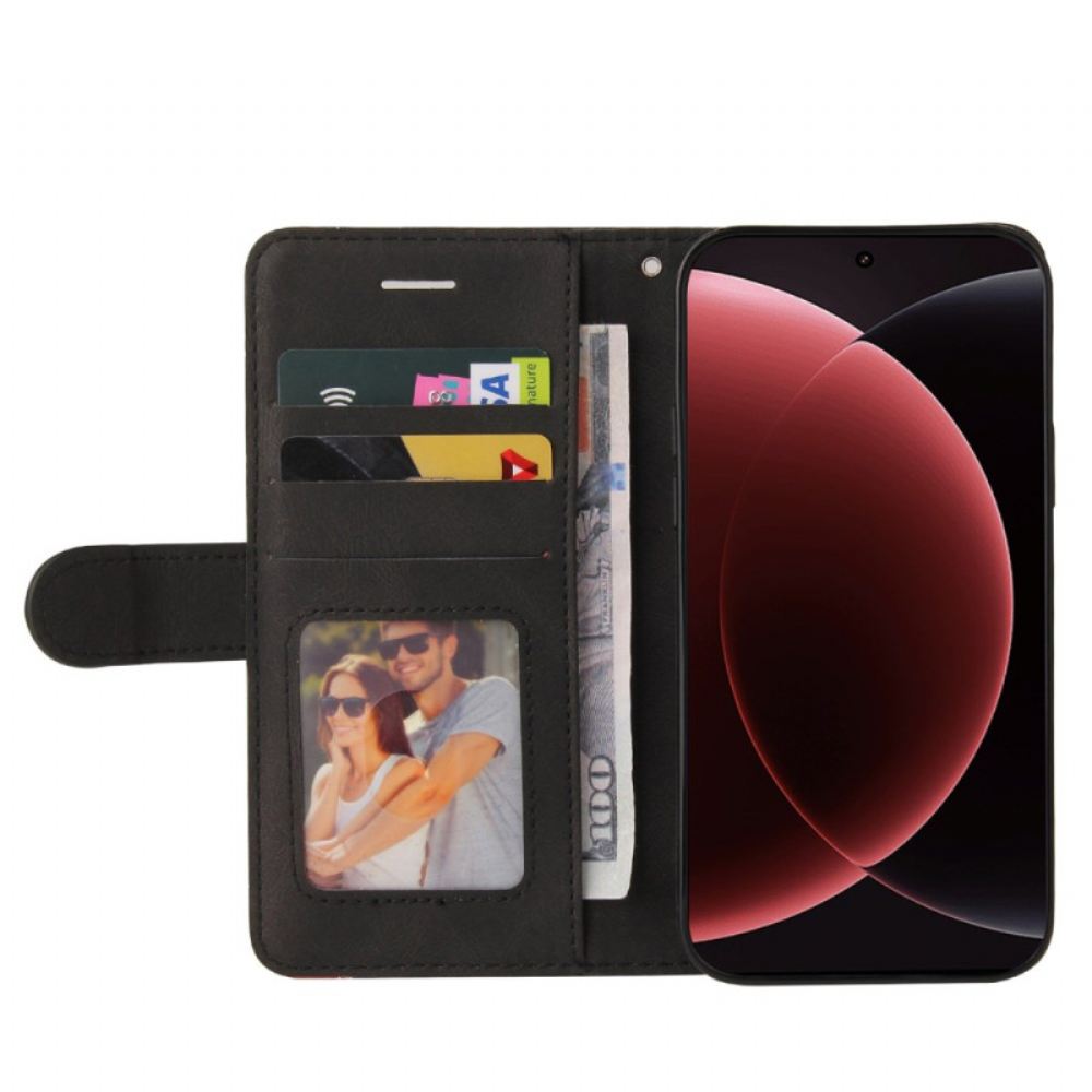 Peněženková Pouzdra Xiaomi 15 Ultra Kryty Na Mobil Dvoubarevné Vlnovky