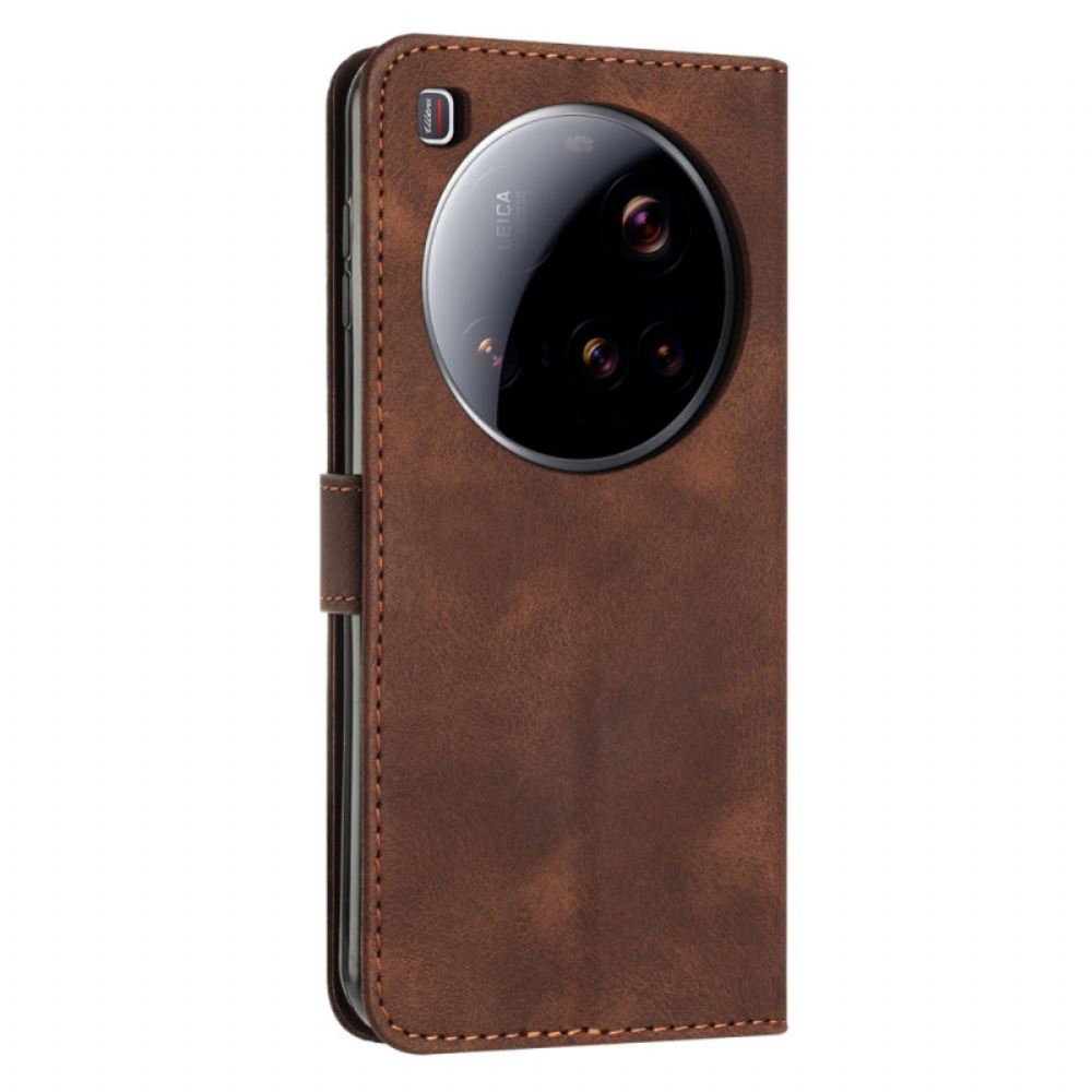 Peněženková Pouzdra Xiaomi 15 Ultra Kryty Na Mobil Řemínek S Geometrickými Liniemi