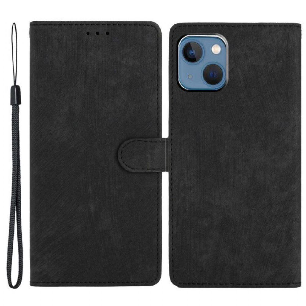 Flipové Pouzdro Na iPhone 15 Na Lana Retro Popruh