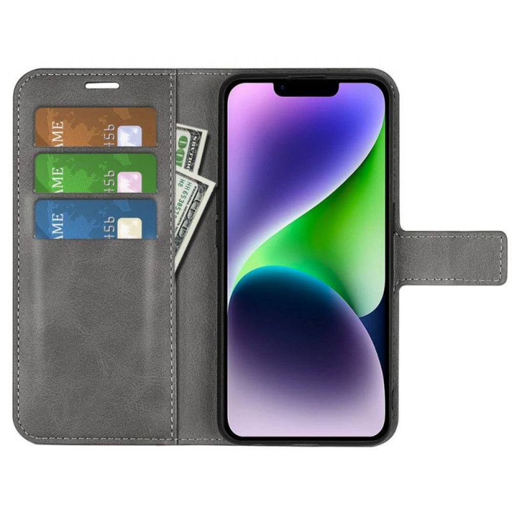 Flipové Pouzdro Na iPhone 15 Styl Kůže