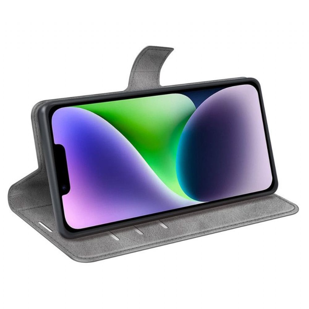 Flipové Pouzdro Na iPhone 15 Styl Kůže