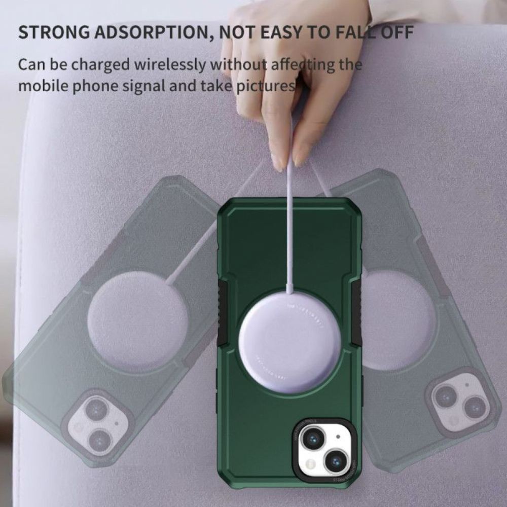 Kryt Na iPhone 15 Kožený Styl Magsafe Kompatibilní