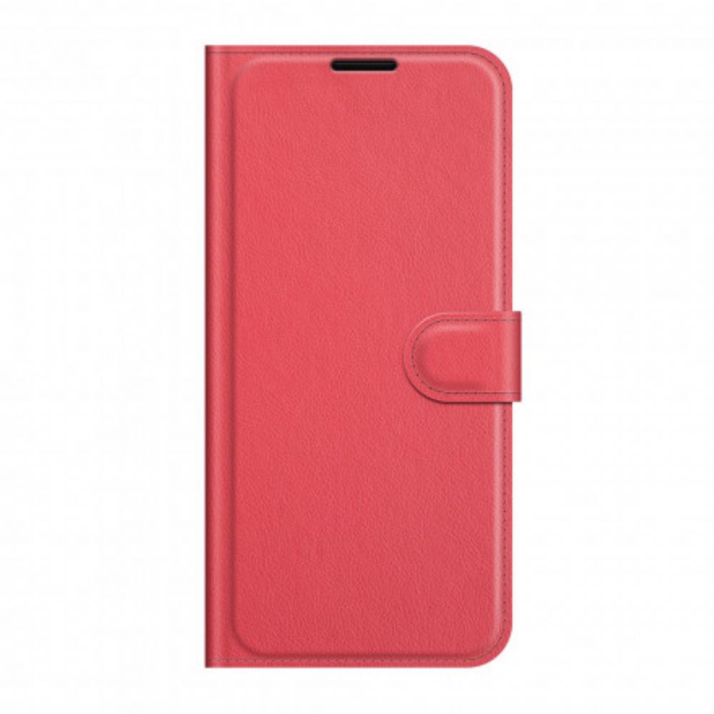 Flipové Pouzdro Na Motorola Edge 20 Lite Klasická Umělá Kůže Litchi