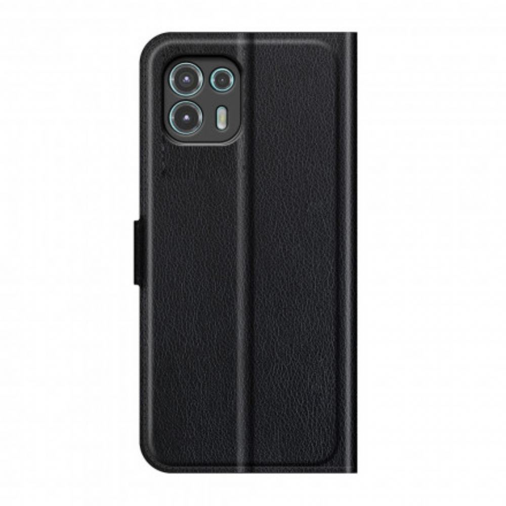 Flipové Pouzdro Na Motorola Edge 20 Lite Klasická Umělá Kůže Litchi