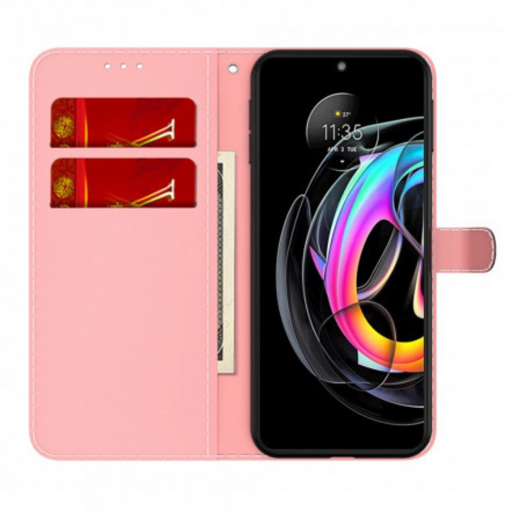 Kožené Pouzdro Na Motorola Edge 20 Lite Akvarel
