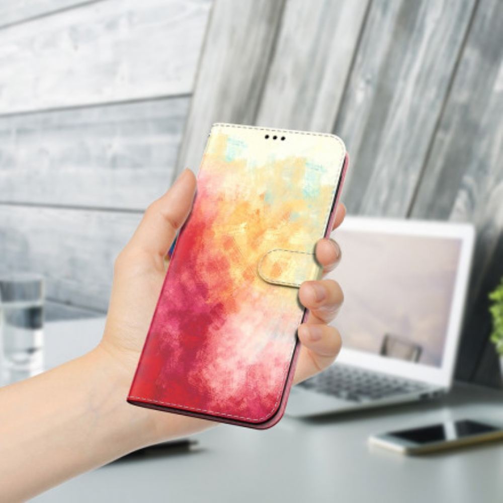 Kožené Pouzdro Na Motorola Edge 20 Lite Akvarel