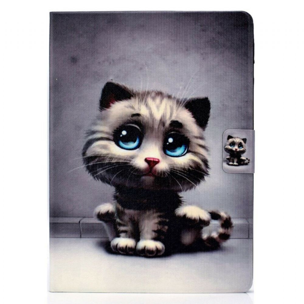 Flipové Pouzdro Na iPad Air (2022) (2020) / Pro 11" Kotě S Modrýma Očima