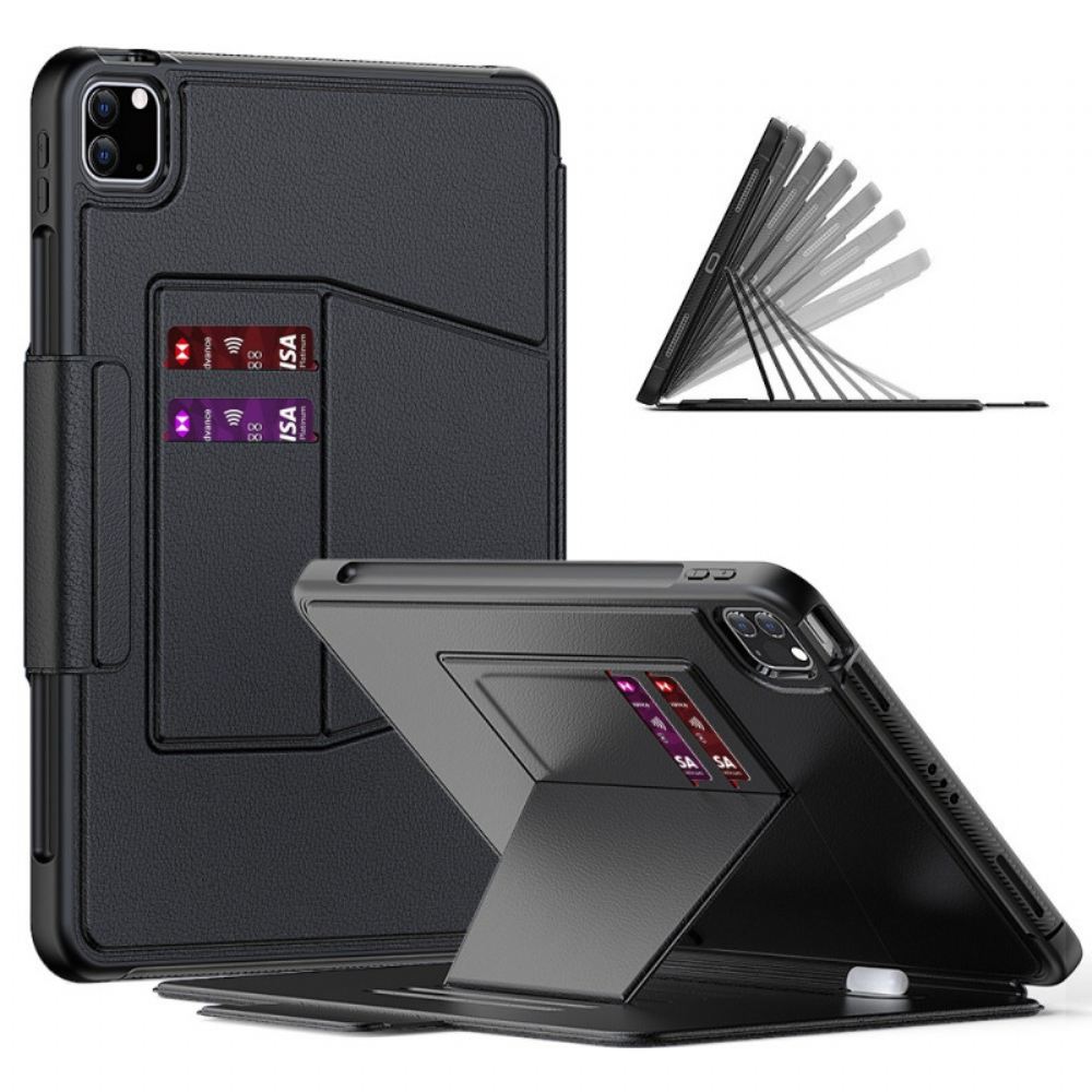 Kožené Pouzdro Folio Na iPad Air (2022) (2020) / Pro 11" Držák Karet S Více Úhly