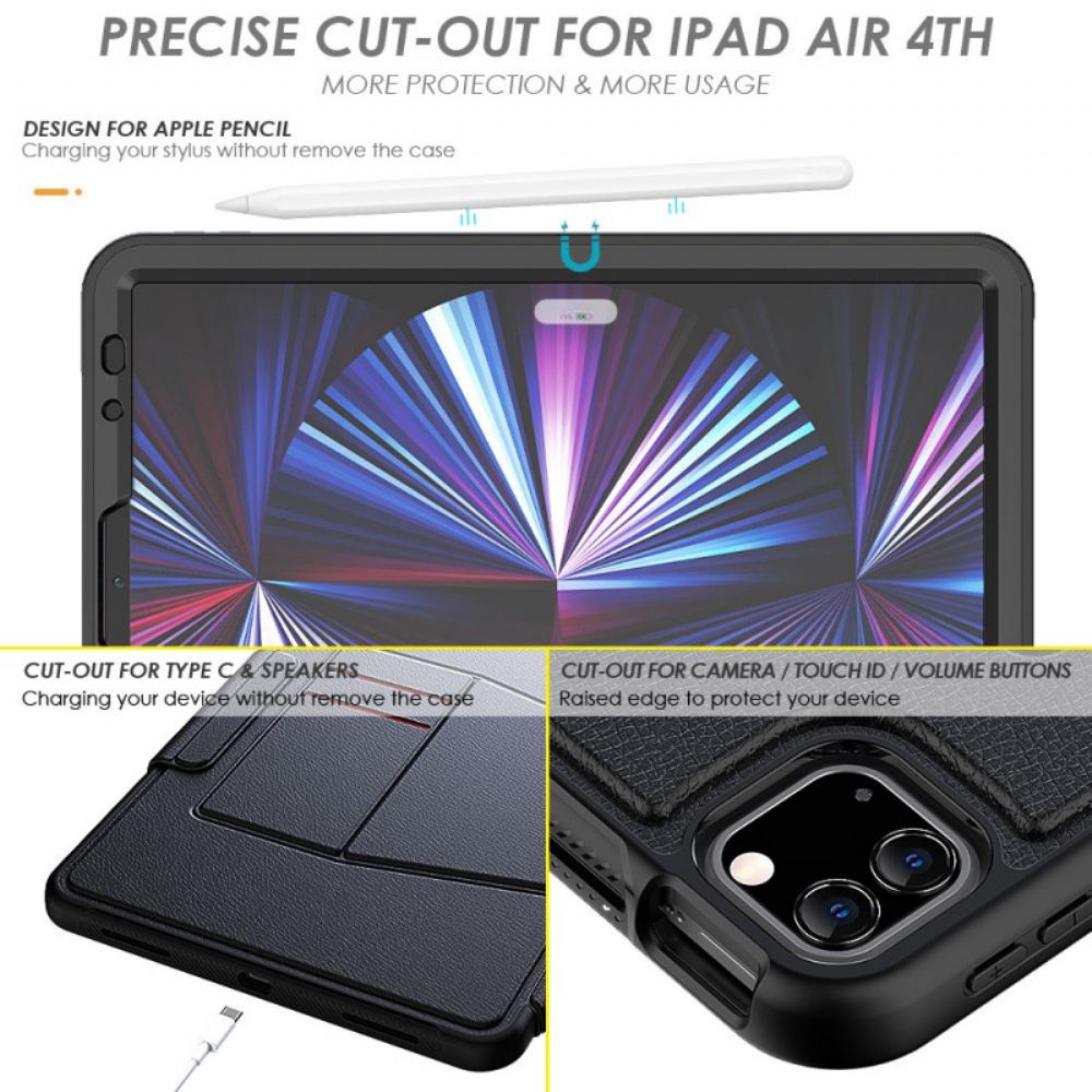 Kožené Pouzdro Folio Na iPad Air (2022) (2020) / Pro 11" Držák Karet S Více Úhly