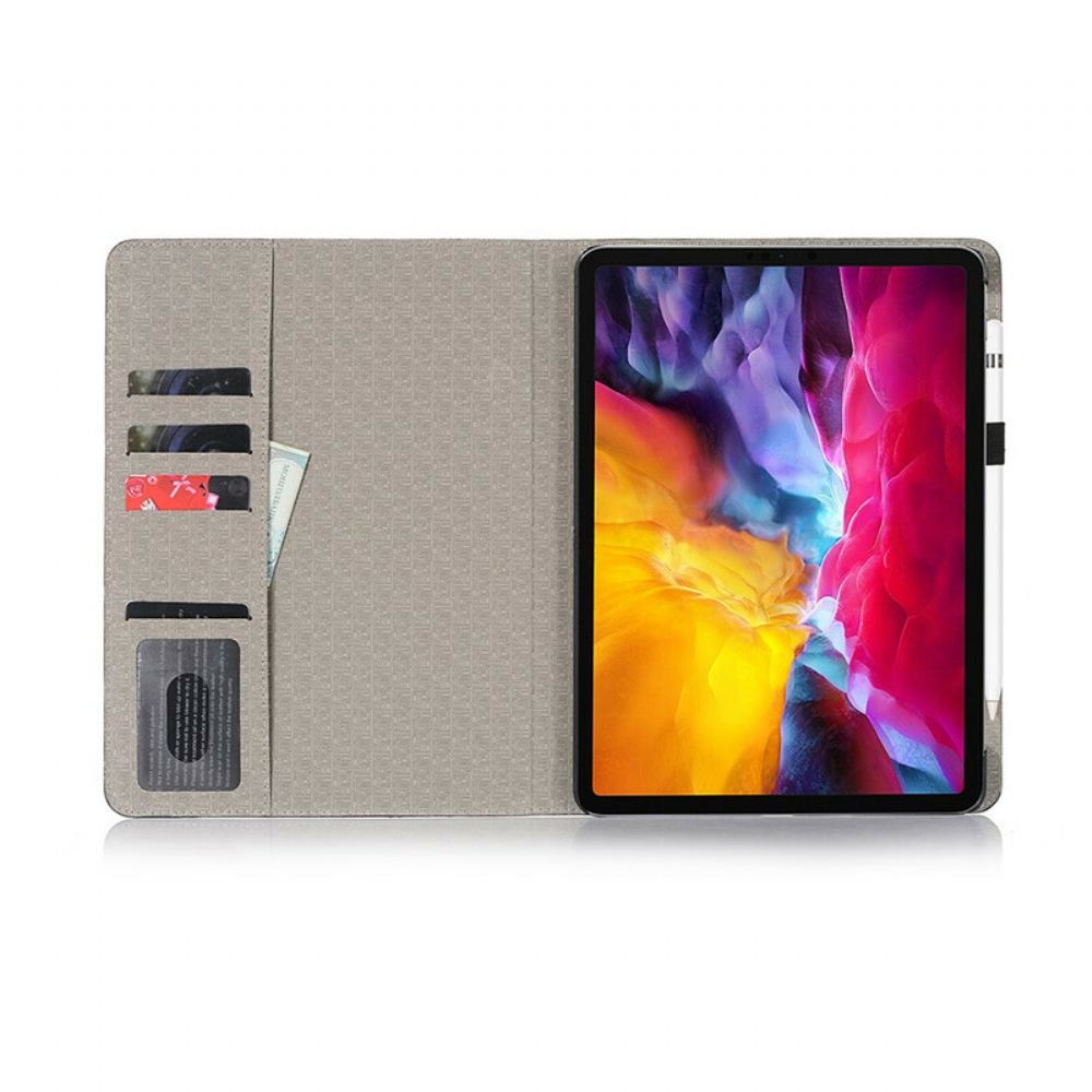 Kožené Pouzdro Folio Na iPad Air (2022) (2020) / Pro 11" Jednobarevná Krokodýlí Kůže
