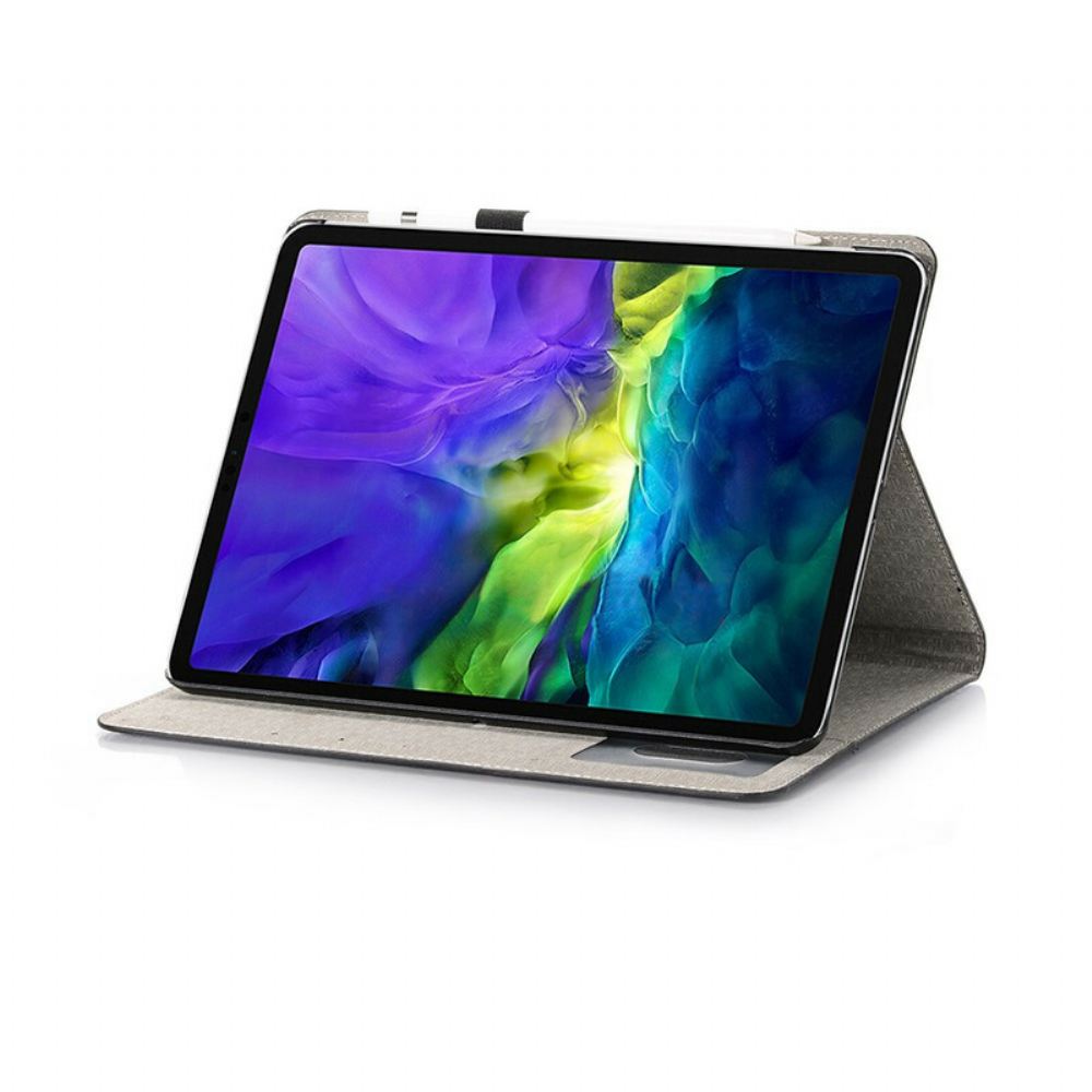 Kožené Pouzdro Folio Na iPad Air (2022) (2020) / Pro 11" Jednobarevná Krokodýlí Kůže