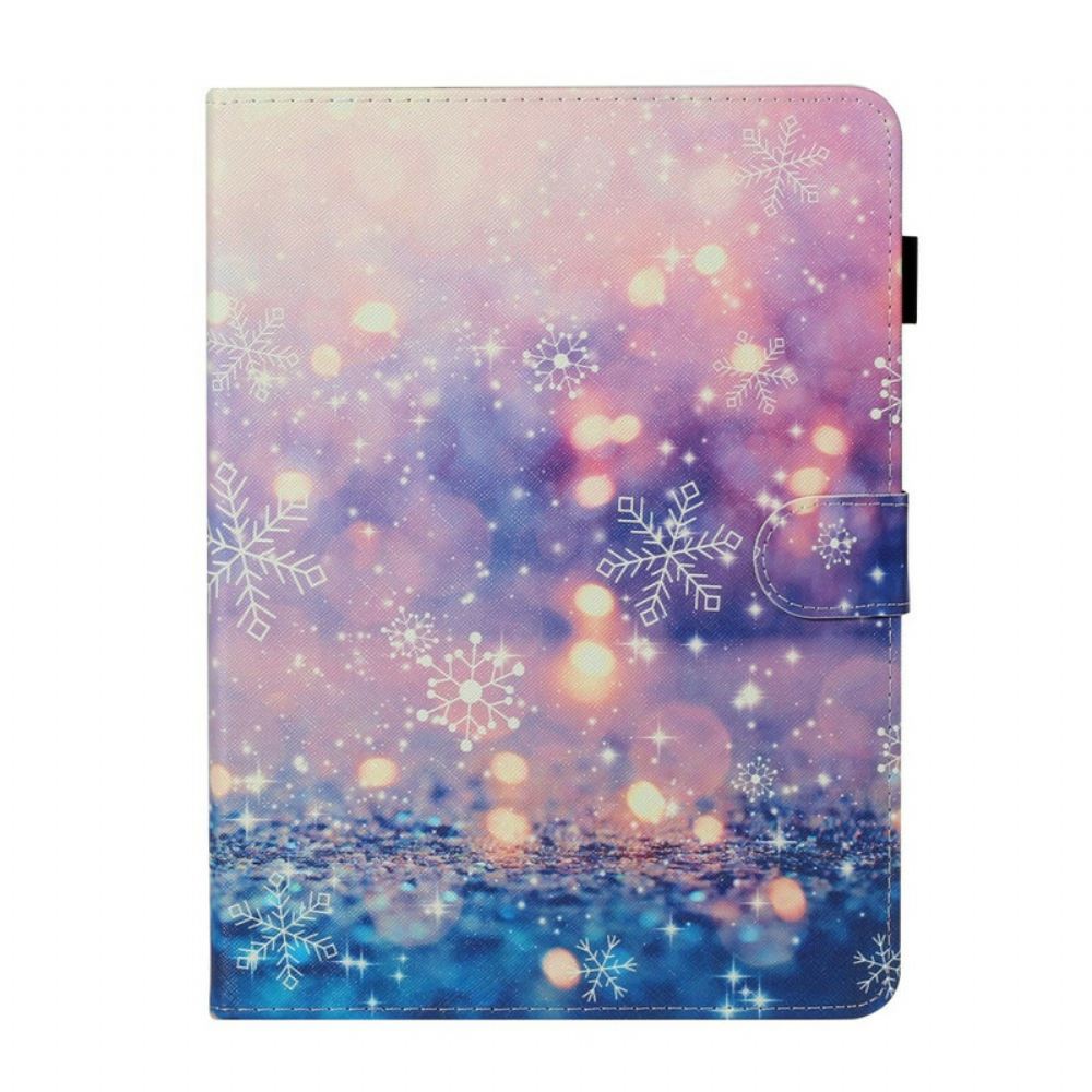 Kožené Pouzdro Na iPad Air (2022) (2020) / Pro 11" Sněhové Vločky