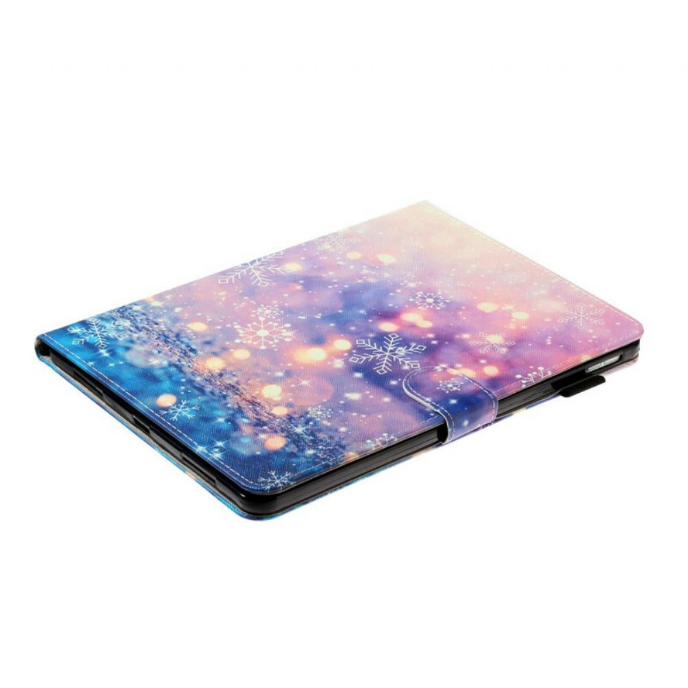 Kožené Pouzdro Na iPad Air (2022) (2020) / Pro 11" Sněhové Vločky