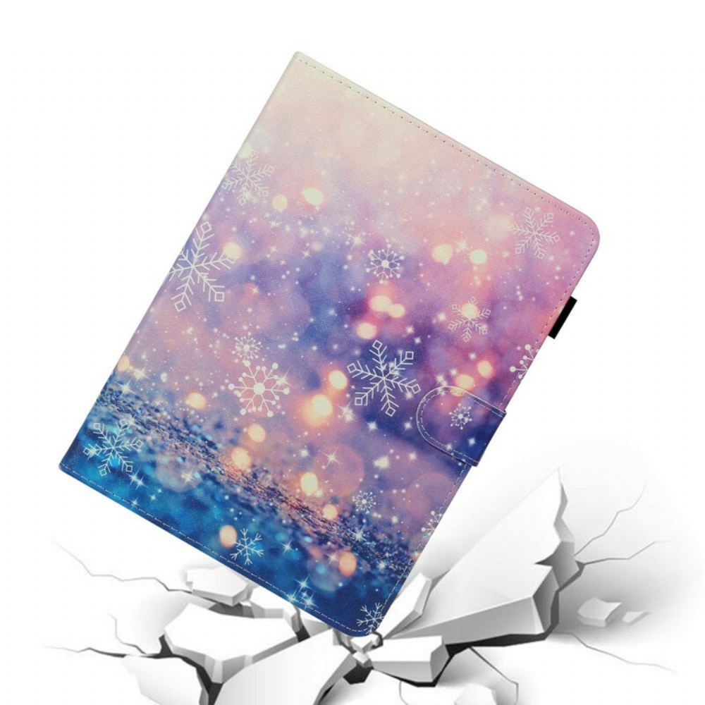 Kožené Pouzdro Na iPad Air (2022) (2020) / Pro 11" Sněhové Vločky