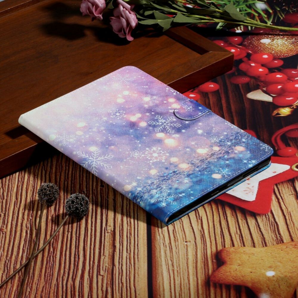 Kožené Pouzdro Na iPad Air (2022) (2020) / Pro 11" Sněhové Vločky