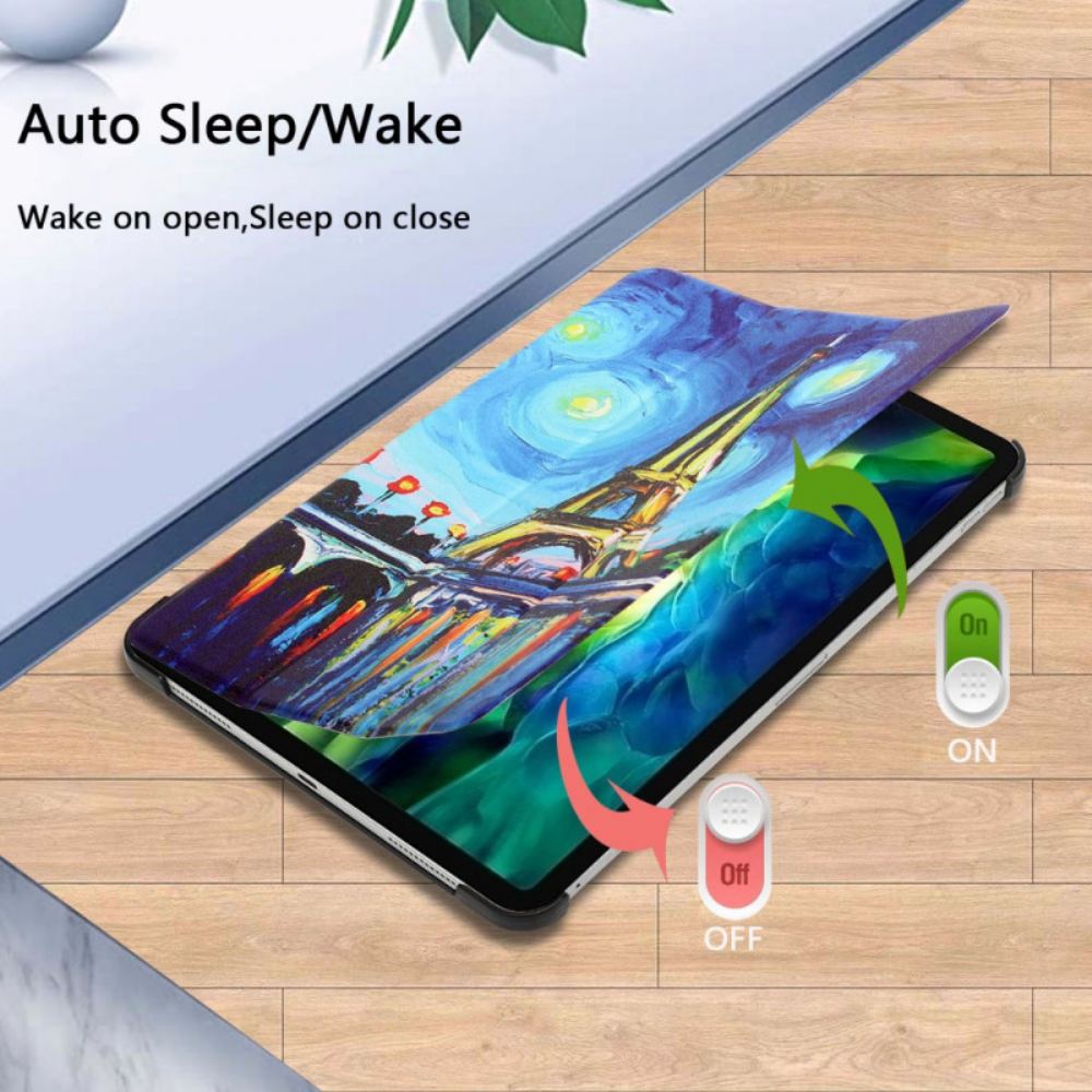 Kryty Na Mobil Na iPad Air (2022) (2020) / Pro 11" Obraz Eiffelovy Věže