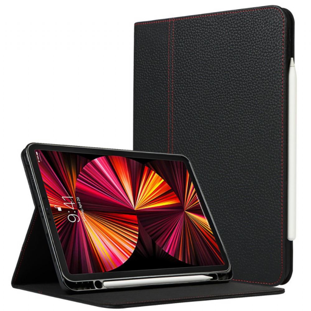 Pouzdra Na iPad Air (2022) (2020) / Pro 11" Pravá Kůže Litchi