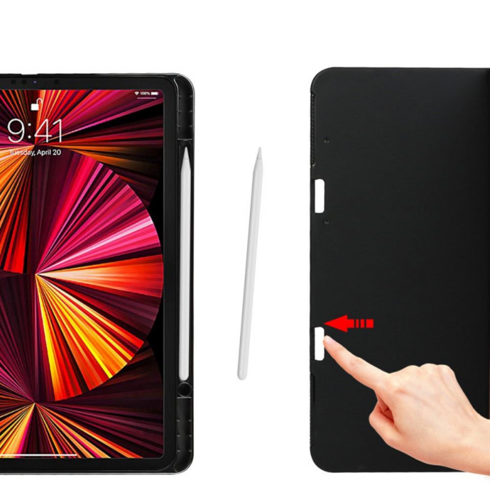Pouzdra Na iPad Air (2022) (2020) / Pro 11" Pravá Kůže Litchi