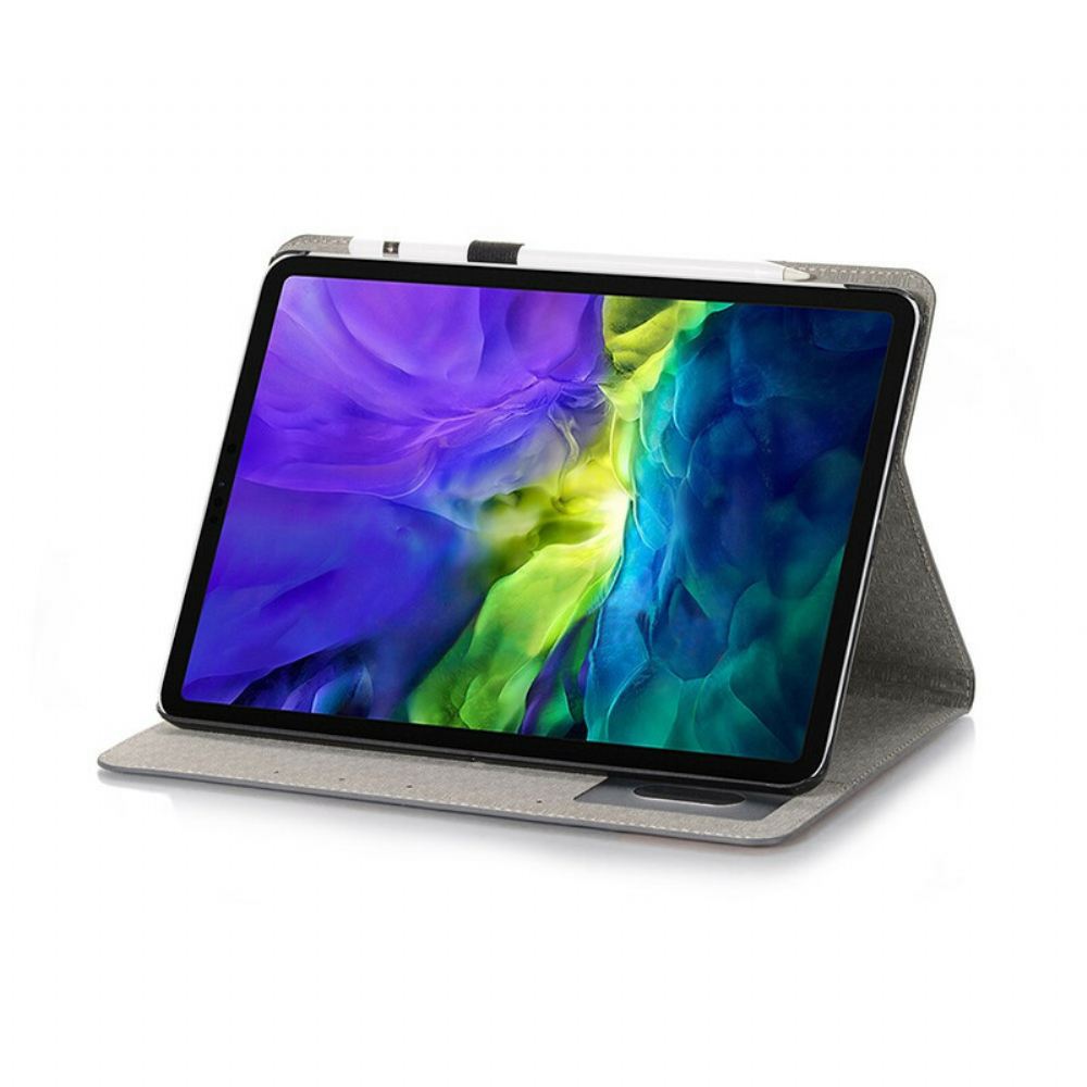 Pouzdra Na iPad Air (2022) (2020) / Pro 11" Spojovací Kůže S Křížovou Texturou
