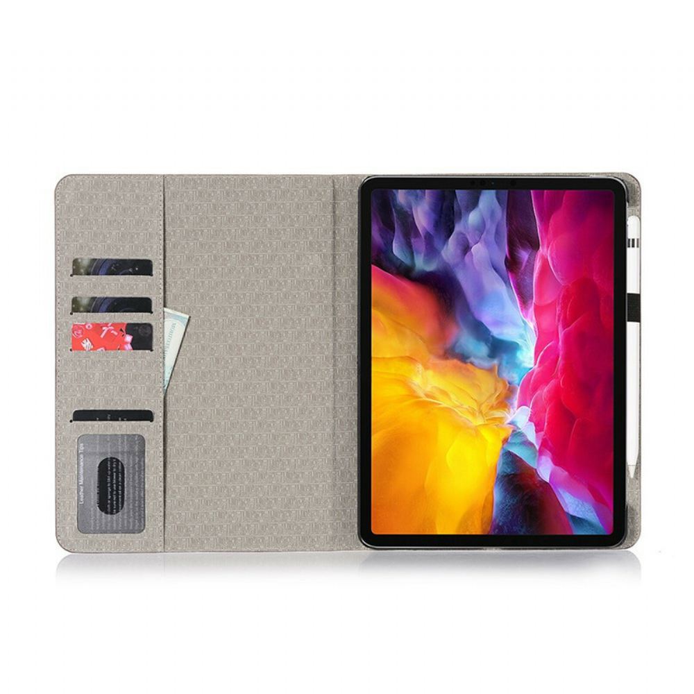Pouzdra Na iPad Air (2022) (2020) / Pro 11" Spojovací Kůže S Křížovou Texturou