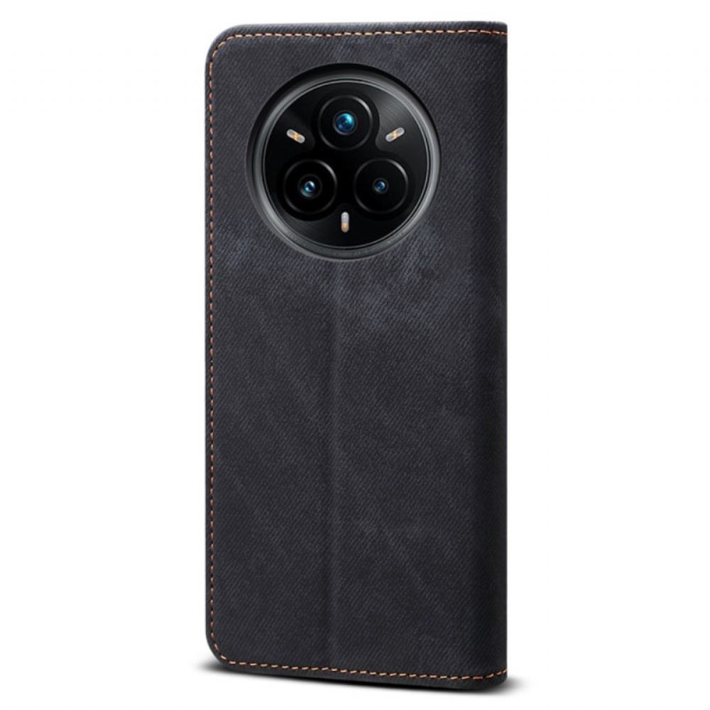 Kožené Pouzdro Folio Realme 14 Pro Plus 5g Džínovina