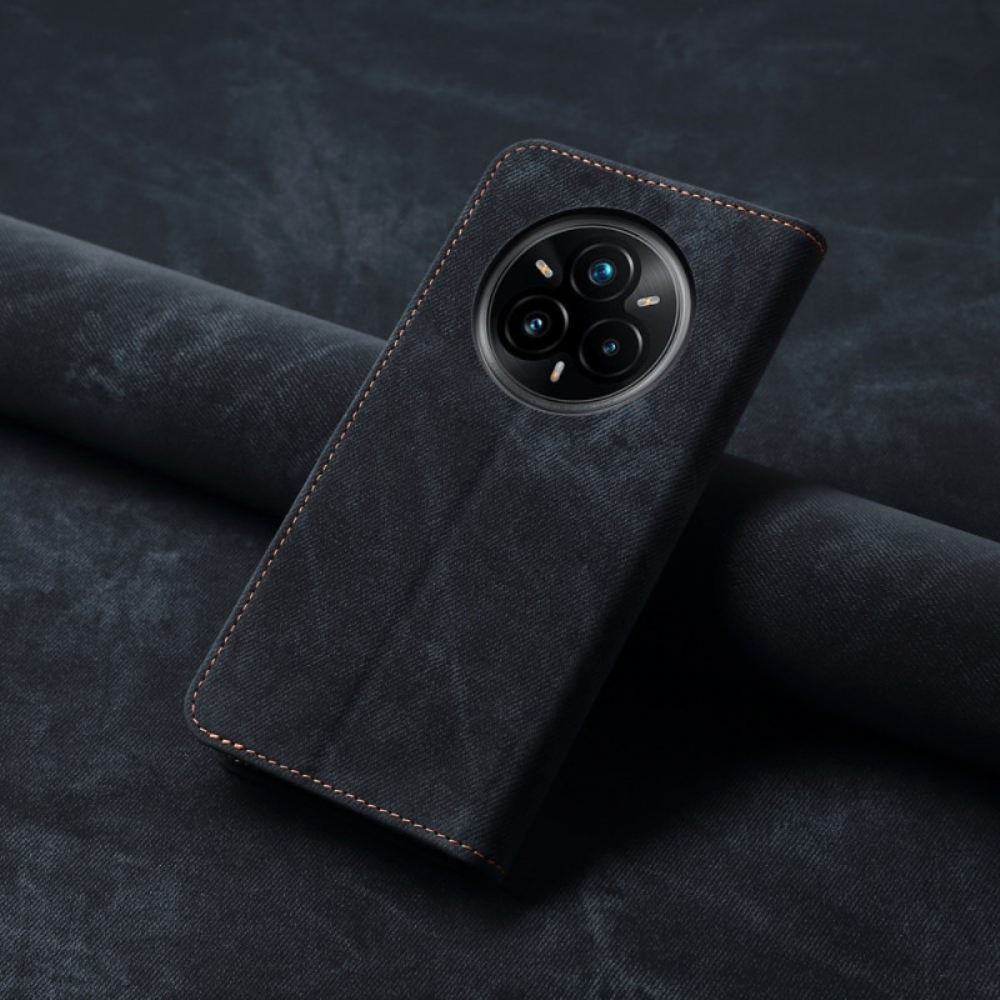 Kožené Pouzdro Folio Realme 14 Pro Plus 5g Džínovina