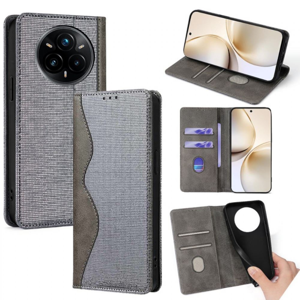 Kožené Pouzdro Folio Realme 14 Pro Plus 5g Vlnité