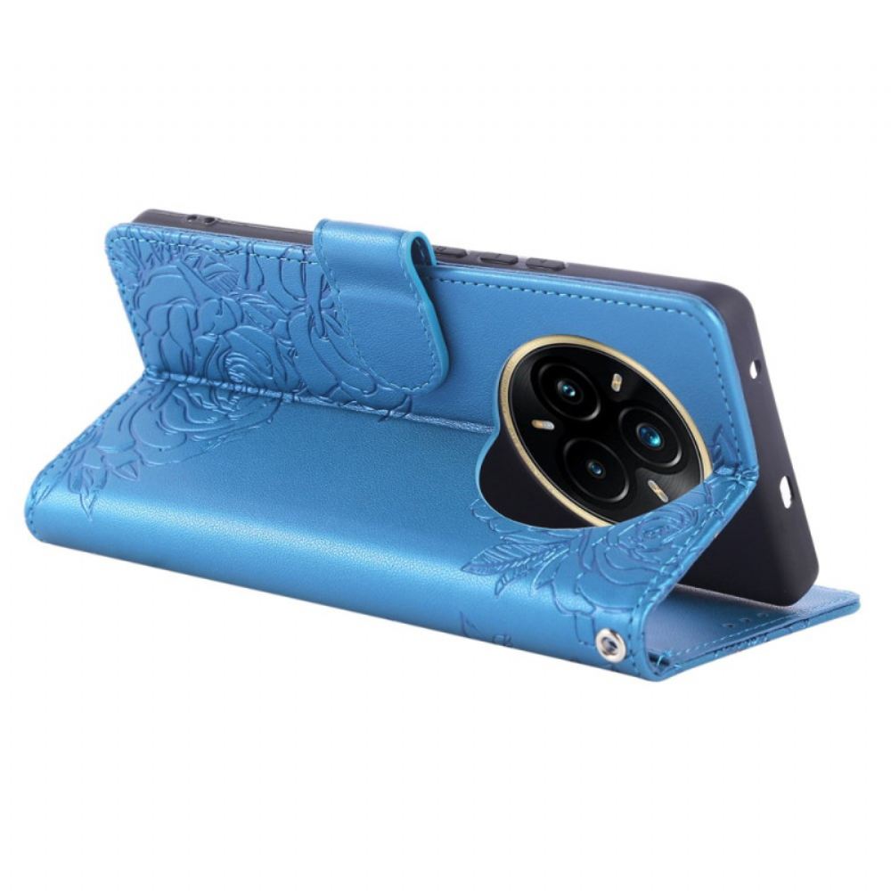 Kožený Kryt Na Realme 14 Pro Plus 5g Krajkový Potisk