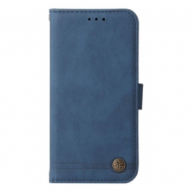 Kožený Kryt Na Realme 14 Pro Plus 5g Vintage Efekt S Nýtem