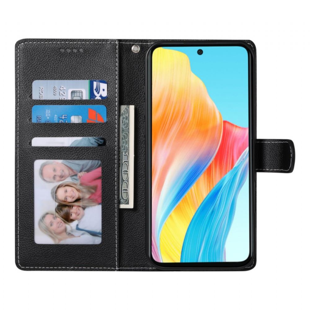 Kožený Kryt Realme 14 Pro Plus 5g Jednoduché S Popruhem