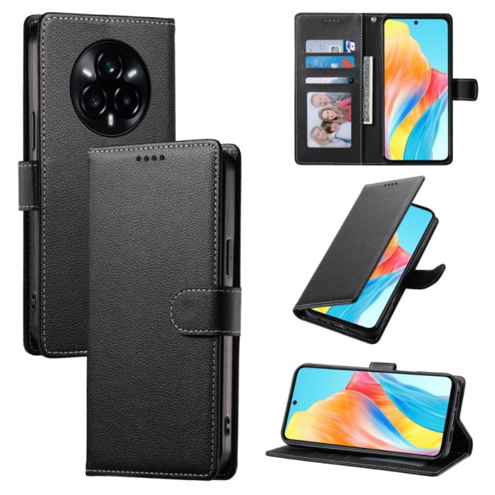 Kožený Kryt Realme 14 Pro Plus 5g Jednoduché S Popruhem